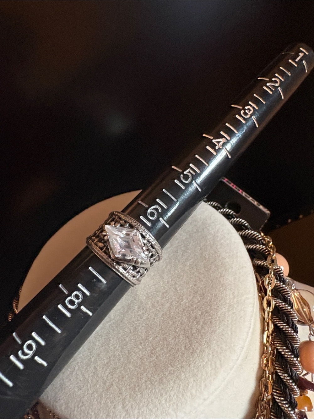 Silpada 925 Sterling Silver Ring with Clear Marquise CZ.